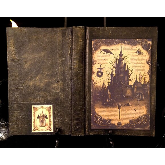 Olde Witch MEMORY SPELL SpellBook Halloween Spooky Witch Decor Magic - Picture 5 of 5